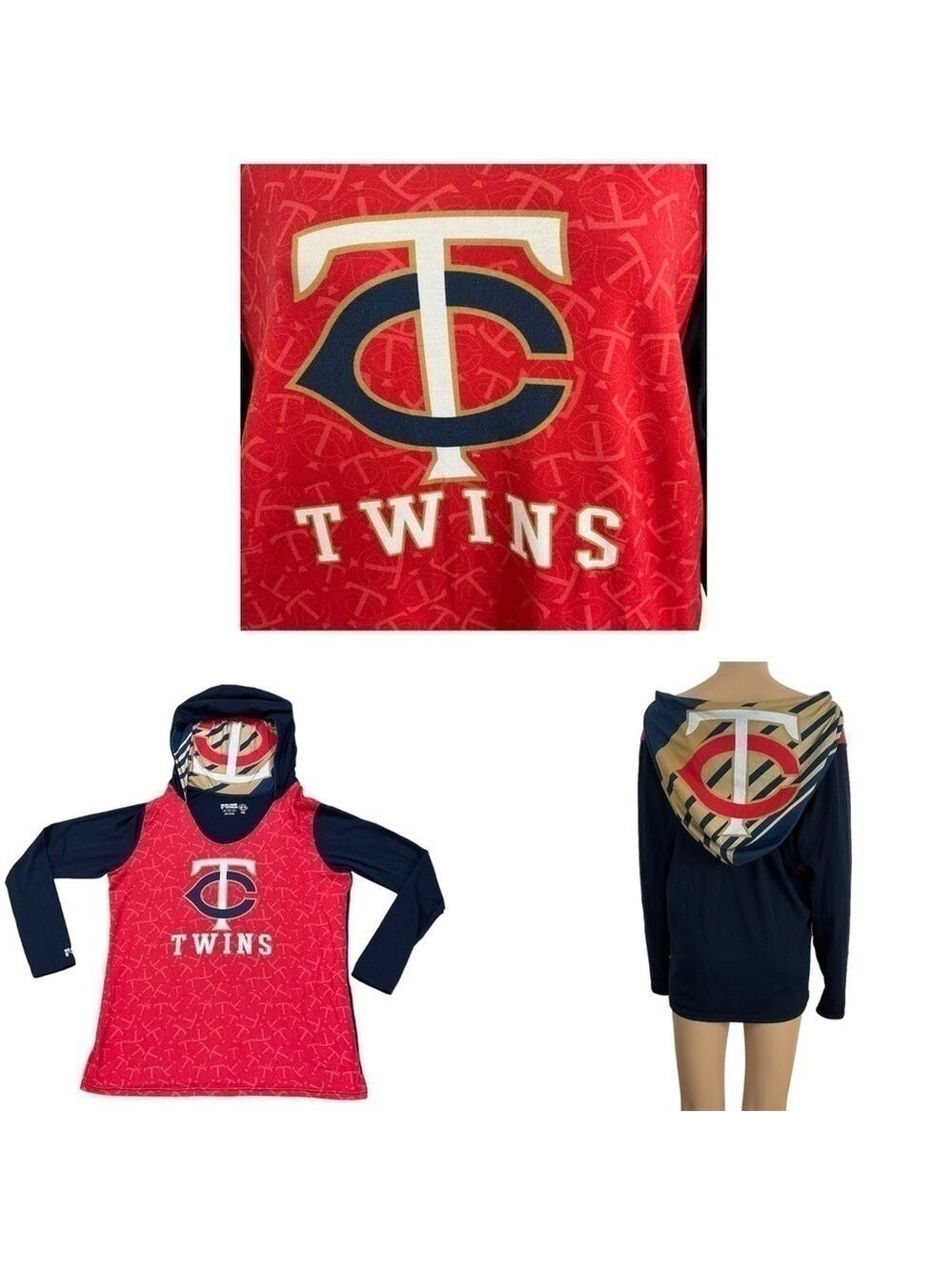 Minnesota Twins Major League Baseball Long Sleeve Lightweight Hoodie size XL